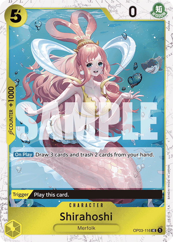 Carte Shirahoshi OP03-116_p5 Uncommon Alt Art — One Piece TCG PRB-01 The Best (Bandai)