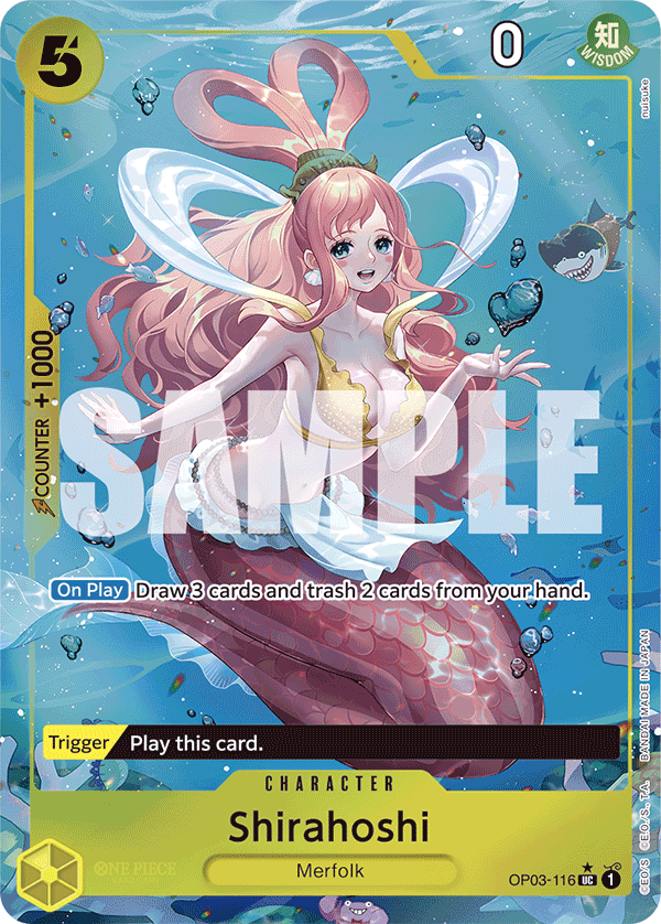 Carte Shirahoshi OP03-116_p6 Uncommon Alt Art — One Piece TCG PRB-01 The Best (Bandai)