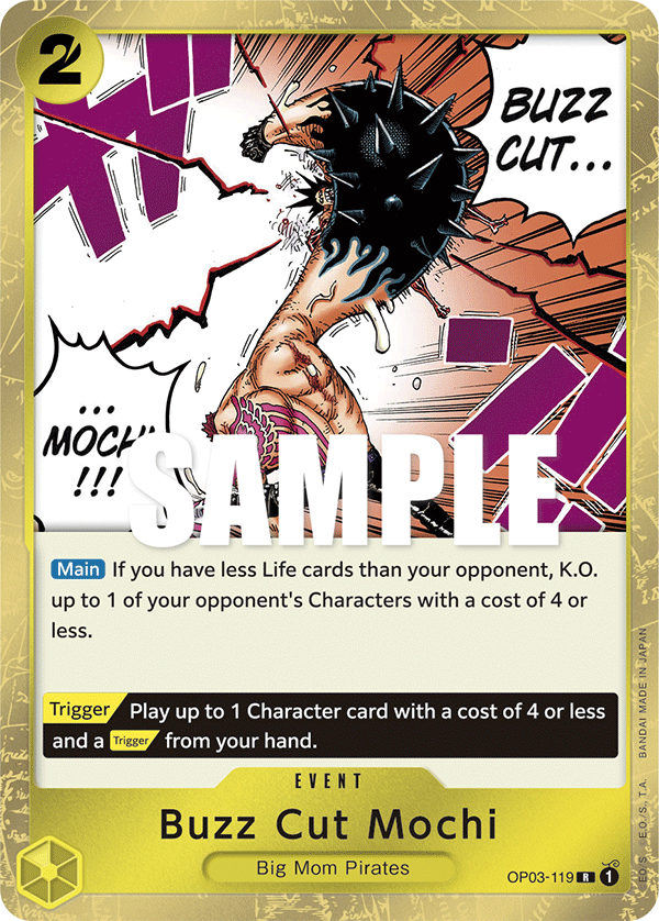 Carte Buzz Cut Mochi OP03-119 Rare — One Piece TCG OP-03 Pillars of Strength (Bandai)