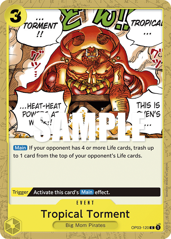 Carte Tropical Torment OP03-120 Common — One Piece TCG OP-03 Pillars of Strength (Bandai)