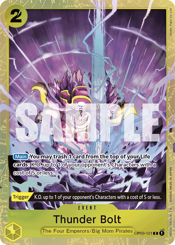 Carte Thunder Bolt OP03-121_p5 Common Alt Art — One Piece TCG OTHER One Piece Products (Bandai)