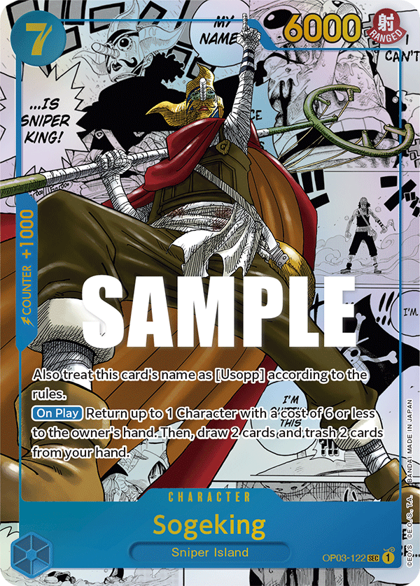 Carte Manga Rare Sogeking OP03-122_p2 Secret Rare — One Piece TCG OP-03 Pillars of Strength (Bandai)
