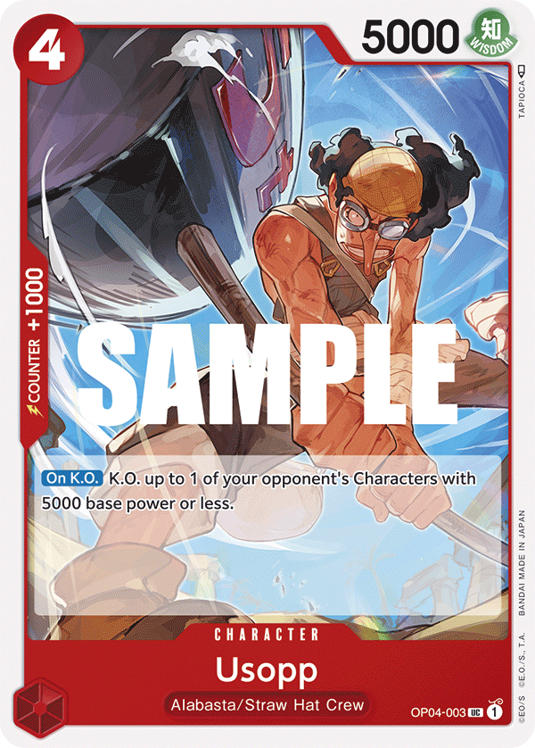 Carte Usopp OP04-003 Uncommon — One Piece TCG OP-04 Kingdoms of Intrigue (Bandai)