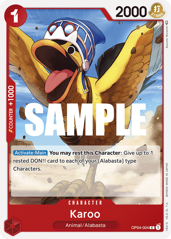 Carte Karoo OP04-004 Common — One Piece TCG OP-04 (Bandai)