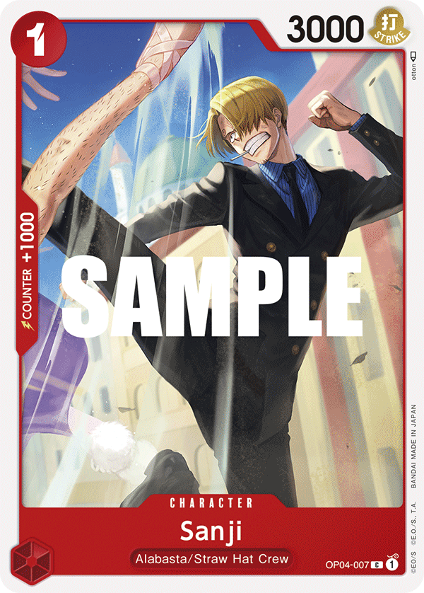 Carte Sanji OP04-007 Common — One Piece TCG OP-04 Kingdoms of Intrigue (Bandai)