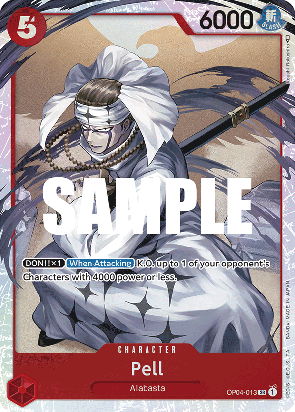 Carte Pell OP04-013 Super Rare — One Piece TCG OP-04 Kingdoms of Intrigue (Bandai)