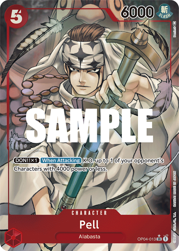 Carte Pell OP04-013_p1 Super Rare Alt Art — One Piece TCG OP-04 Kingdoms of Intrigue (Bandai)
