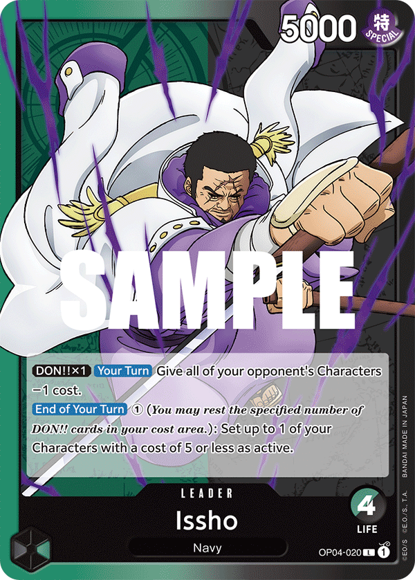 Carte Issho OP04-020 Leader — One Piece TCG OP-04 (Bandai)