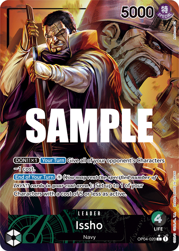 Carte Issho OP04-020_p1 Leader — One Piece TCG OP-04 (Bandai)
