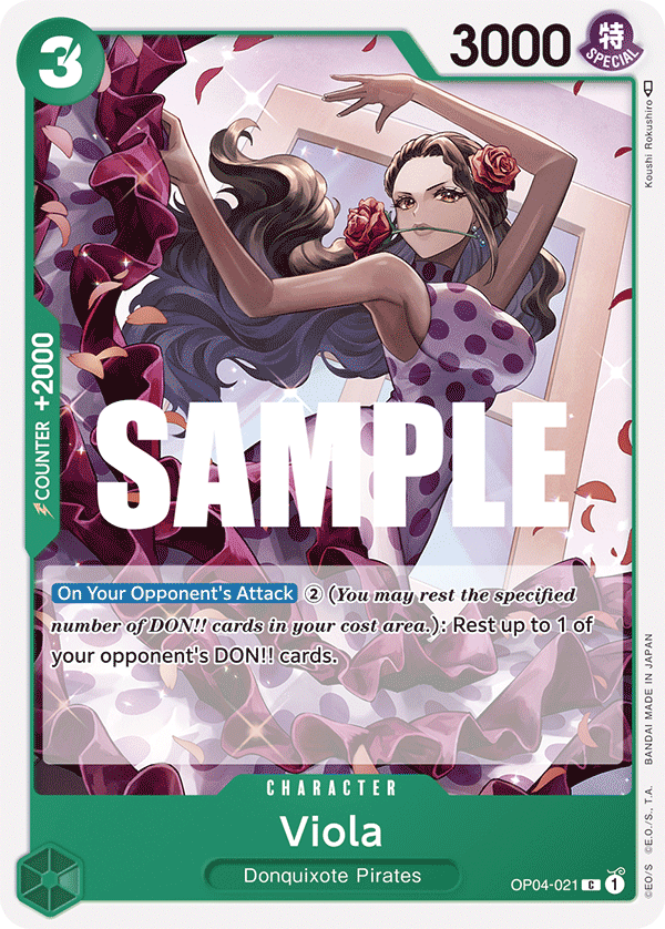 Carte Viola OP04-021 Common — One Piece TCG OP-04 Kingdoms of Intrigue (Bandai)
