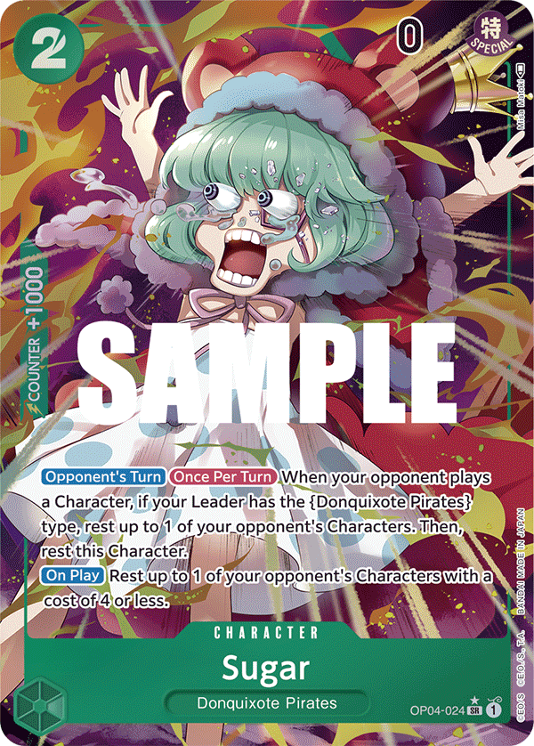 Carte Sugar OP04-024_p1 Super Rare Alt Art — One Piece TCG OP-04 Kingdoms of Intrigue (Bandai)