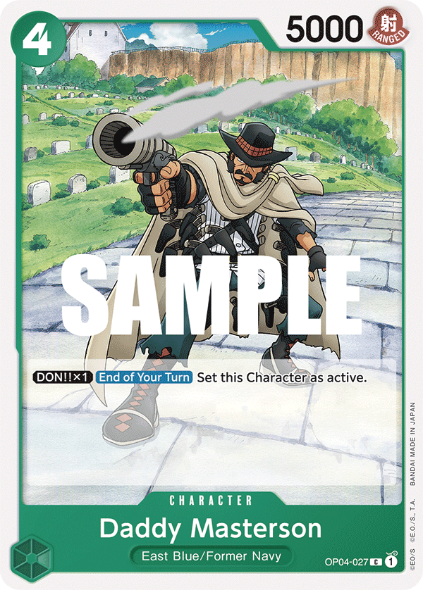 Carte Daddy Masterson OP04-027 Common — One Piece TCG OP-04 Kingdoms of Intrigue (Bandai)