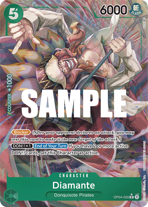 Carte Diamante OP04-028_p1 Rare Alt Art — One Piece TCG OP-04 Kingdoms of Intrigue (Bandai)