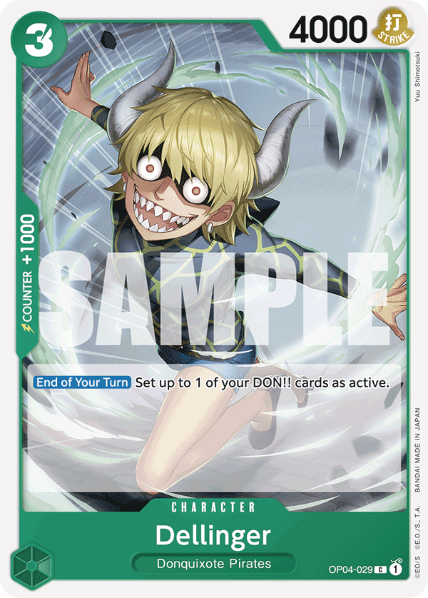 Carte Dellinger OP04-029_p1 Common Alt Art — One Piece TCG OP-04 Kingdoms of Intrigue (Bandai)