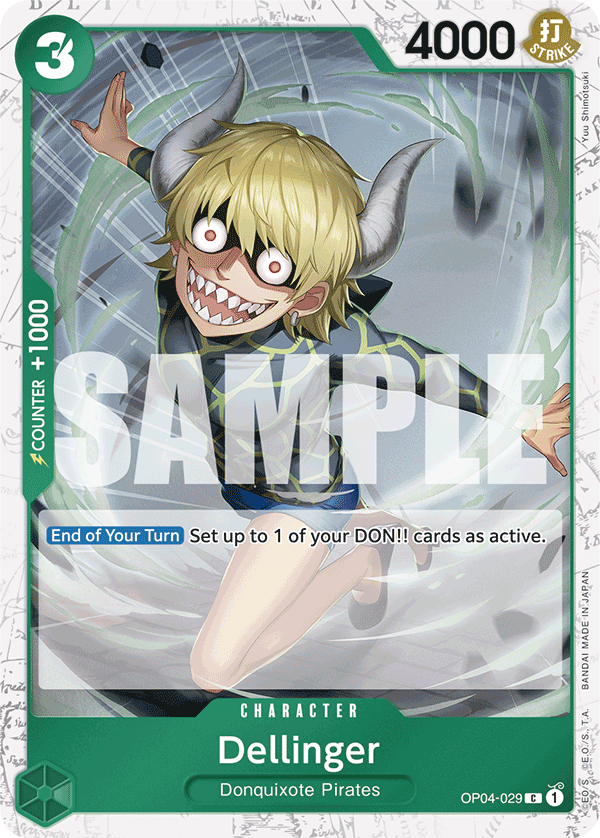 Carte Dellinger OP04-029_p2 Common Alt Art — One Piece TCG PRB-01 The Best (Bandai)
