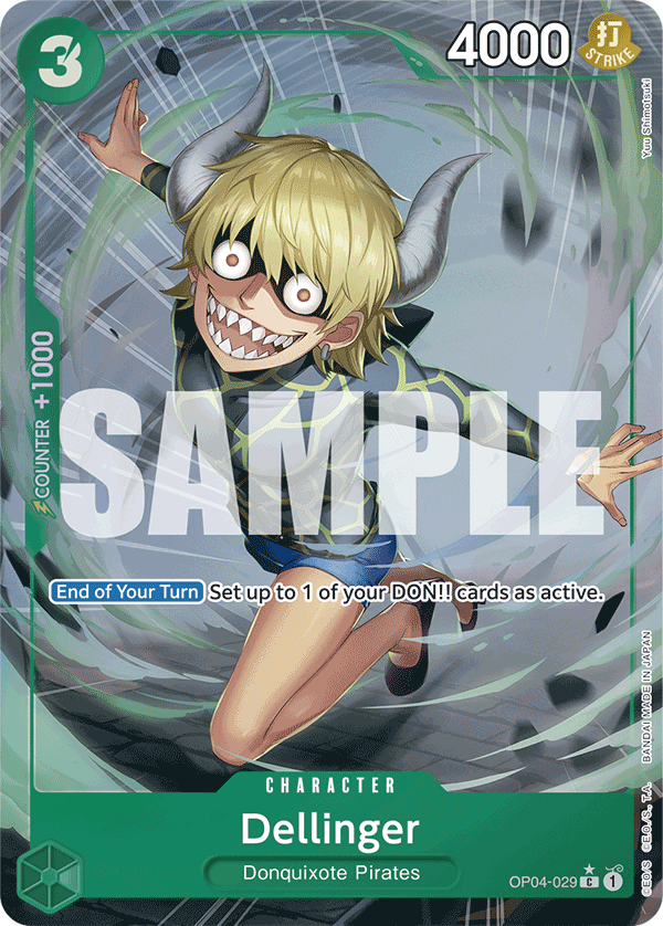 Carte Dellinger OP04-029_p3 Common Alt Art — One Piece TCG PRB-01 The Best (Bandai)