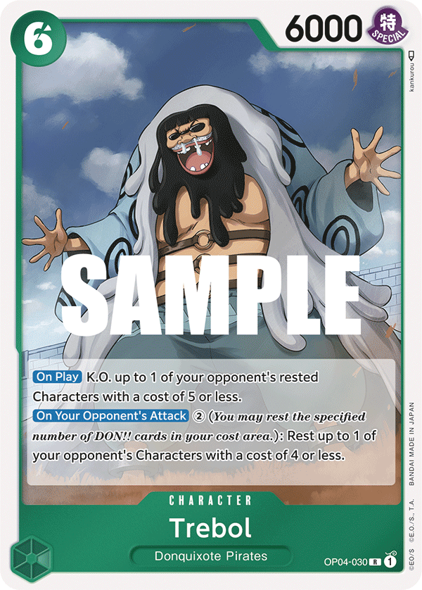 Carte Trebol OP04-030 Rare — One Piece TCG OP-04 Kingdoms of Intrigue (Bandai)