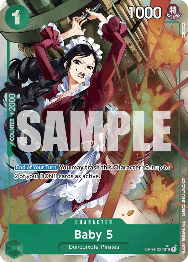 Carte Baby 5 OP04-032_p3 Uncommon Alt Art — One Piece TCG PRB-01 The Best (Bandai)