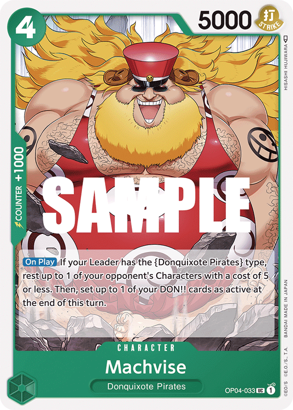 Carte Machvise OP04-033 Uncommon — One Piece TCG OP-04 Kingdoms of Intrigue (Bandai)