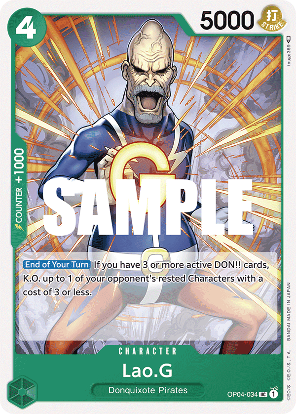 Carte Lao.G OP04-034 Uncommon — One Piece TCG OP-04 Kingdoms of Intrigue (Bandai)