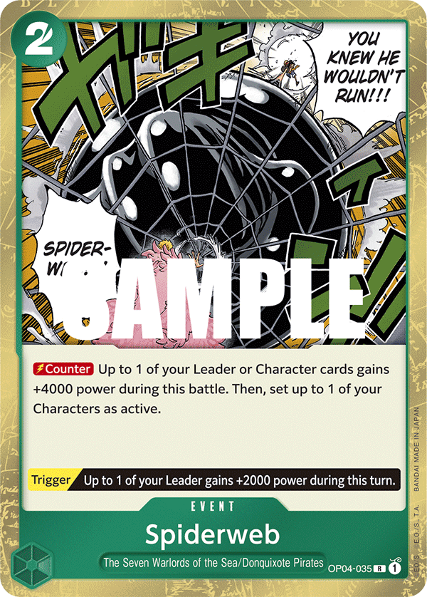 Carte Spiderweb OP04-035 Rare — One Piece TCG OP-04 Kingdoms of Intrigue (Bandai)