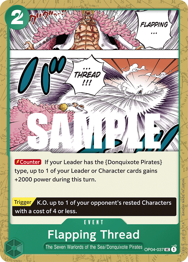 Carte Flapping Thread OP04-037 Uncommon — One Piece TCG OP-04 Kingdoms of Intrigue (Bandai)