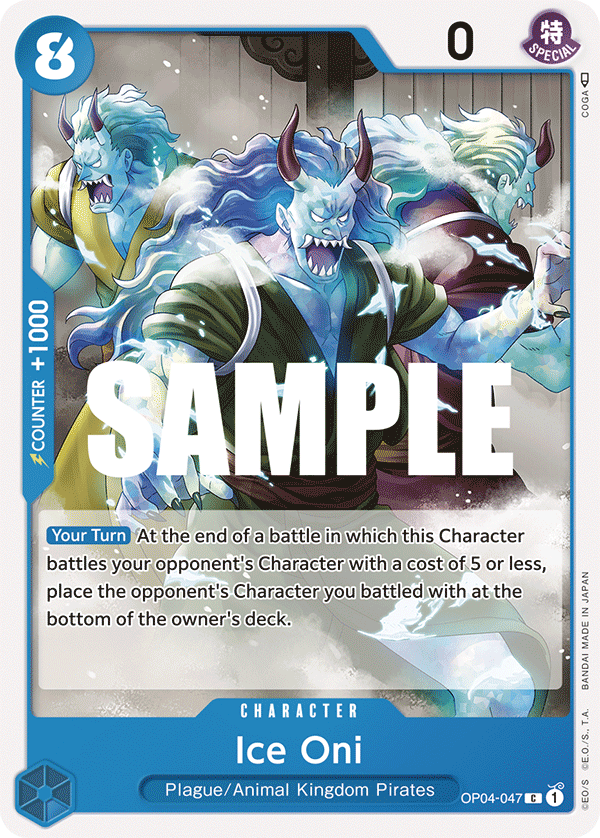 Carte Ice Oni OP04-047 Common — One Piece TCG OP-04 Kingdoms of Intrigue (Bandai)