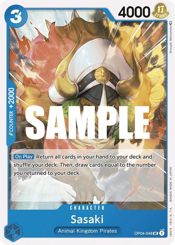 Carte Sasaki OP04-048 Uncommon — One Piece TCG OP-04 Kingdoms of Intrigue (Bandai)