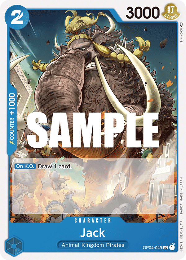 Carte Jack OP04-049 Uncommon — One Piece TCG OP-04 Kingdoms of Intrigue (Bandai)