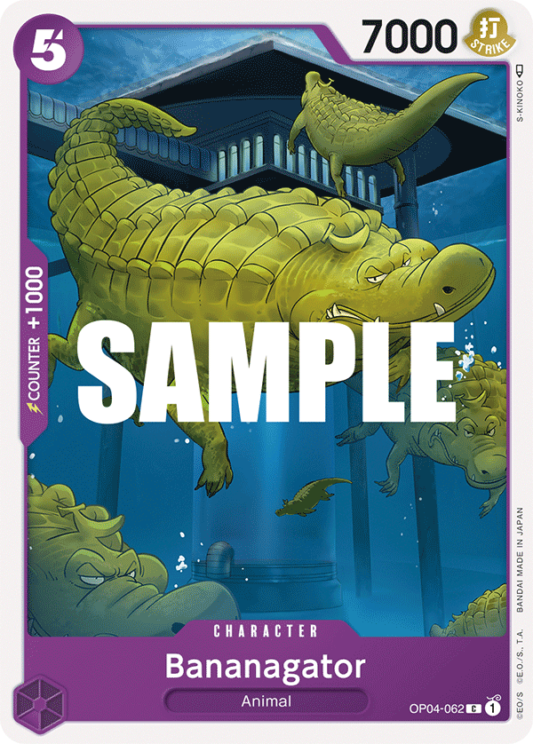Carte Bananagator OP04-062 Common — One Piece TCG OP-04 Kingdoms of Intrigue (Bandai)