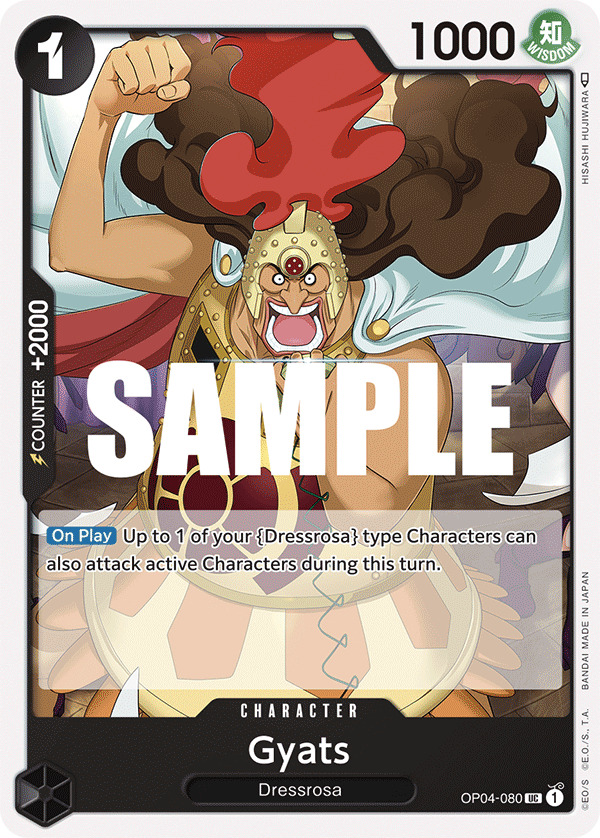 Carte Gyats OP04-080 Uncommon — One Piece TCG OP-04 Kingdoms of Intrigue (Bandai)