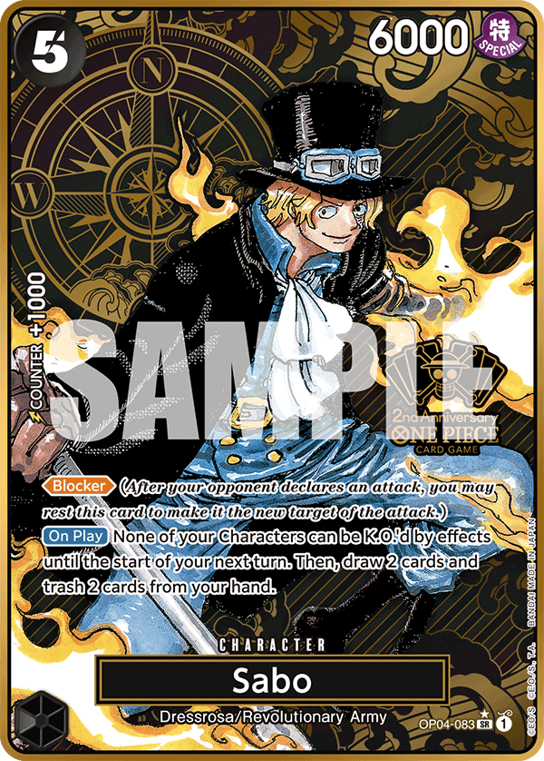 Carte Sabo OP04-083_p5 Super Rare Alt Art — One Piece TCG OTHER One Piece Products (Bandai)