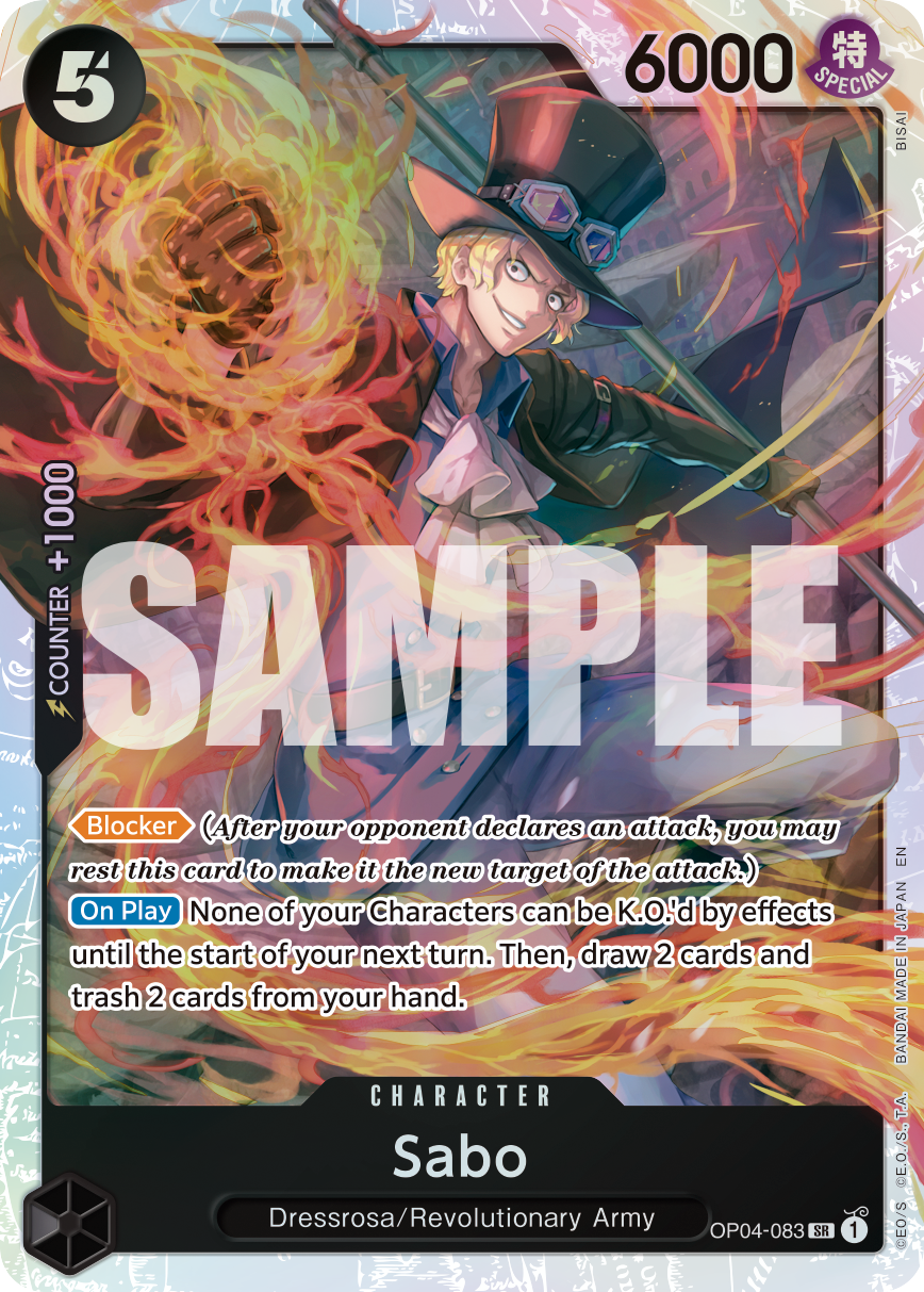 Carte Sabo OP04-083_r2 Super Rare Serial — One Piece TCG PRB-02 The Best Vol. 2 (Bandai)