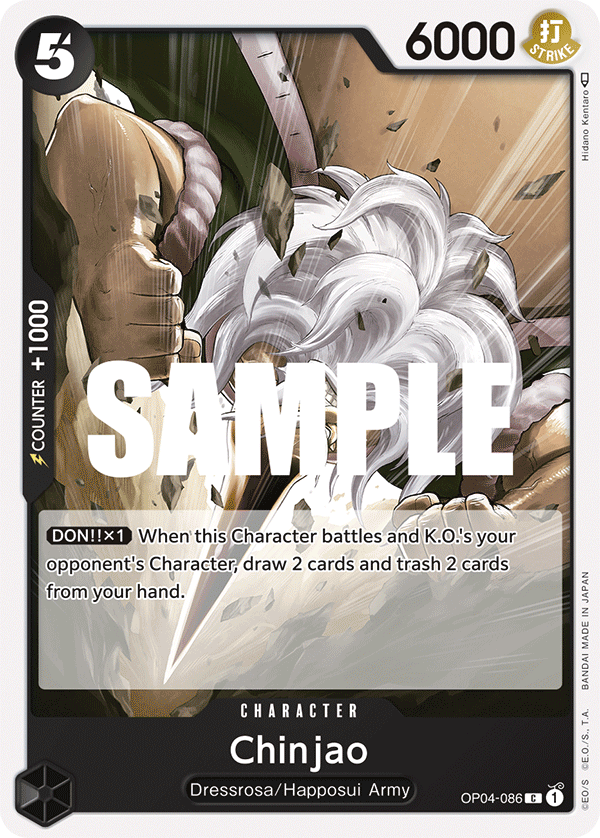Carte Chinjao OP04-086 Common — One Piece TCG OP-04 Kingdoms of Intrigue (Bandai)