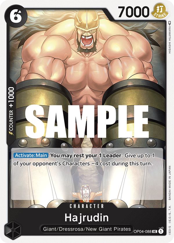 Carte Hajrudin OP04-088 Uncommon — One Piece TCG OP-04 Kingdoms of Intrigue (Bandai)