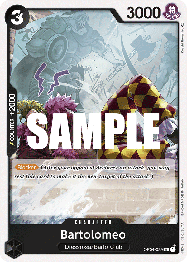 Carte Bartolomeo OP04-089 Rare — One Piece TCG OP-04 (Bandai)