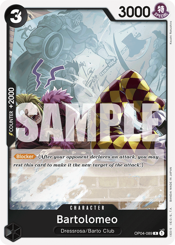 Carte Bartolomeo OP04-089_p1 Rare — One Piece TCG OP-04 (Bandai)