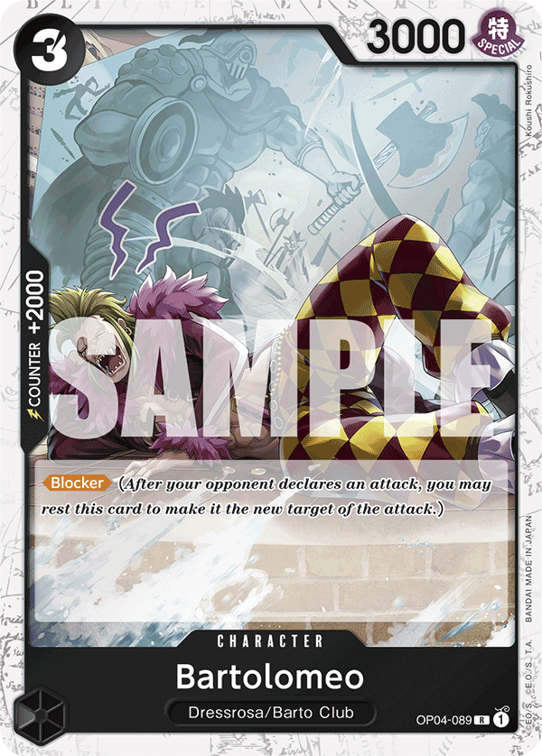 Carte Bartolomeo OP04-089_p2 Rare Alt Art — One Piece TCG PRB-01 The Best (Bandai)
