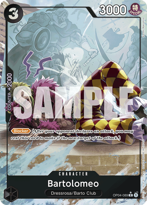 Carte Bartolomeo OP04-089_p3 Rare Alt Art — One Piece TCG PRB-01 The Best (Bandai)