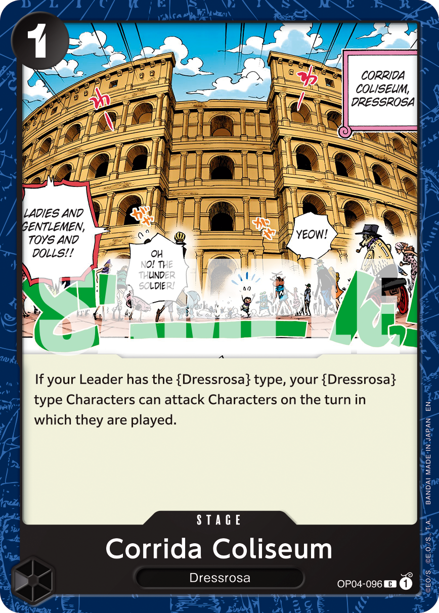Carte Corrida Colosseum OP04-096_r1 Common Serial — One Piece TCG PRB-02 The Best Vol. 2 (Bandai)