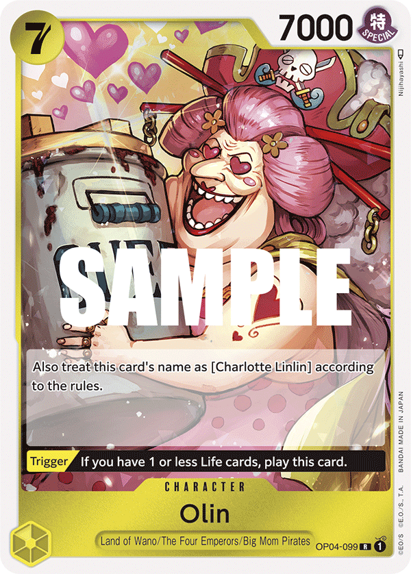 Carte Olin OP04-099 Rare — One Piece TCG OP-04 (Bandai)
