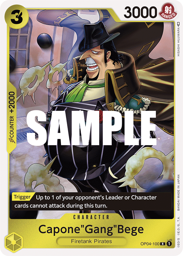 Carte Capone"Gang"Bege OP04-100 Rare — One Piece TCG OP-04 (Bandai)
