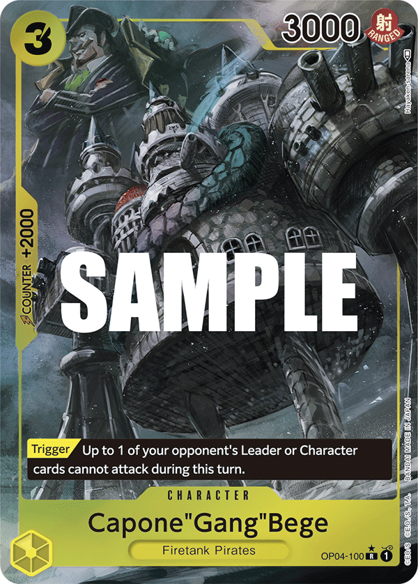 Carte Capone "Gang" Bege OP04-100_p1 Rare Alt Art — One Piece TCG OP-04 Kingdoms of Intrigue (Bandai)