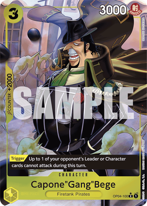 Carte Capone "Gang" Bege OP04-100_p4 Rare Alt Art — One Piece TCG PRB-01 The Best (Bandai)