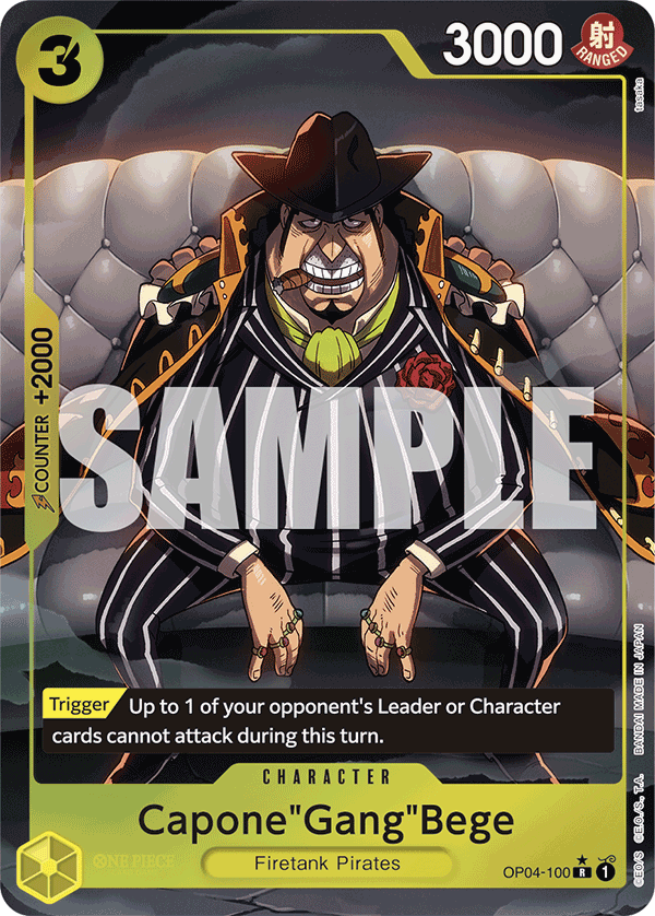 Carte Capone"Gang"Bege OP04-100_p5 Rare Alt Art — One Piece TCG PRB-01 The Best (Bandai)