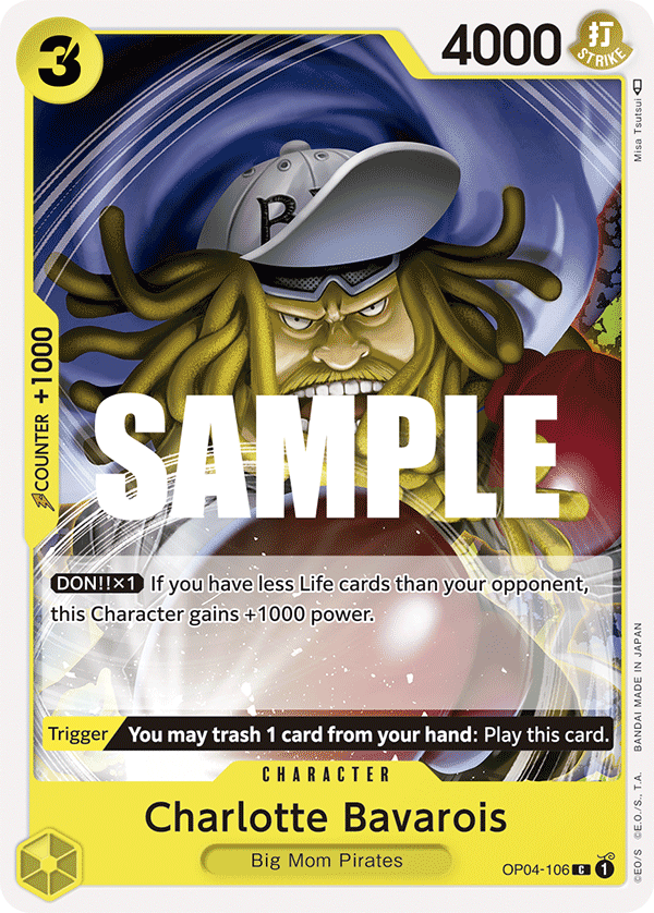 Carte Charlotte Bavarois OP04-106 Common — One Piece TCG OP-04 Kingdoms of Intrigue (Bandai)