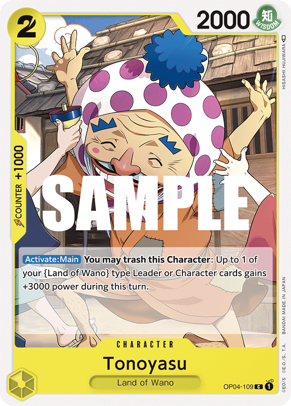 Carte Tonoyasu OP04-109 Common — One Piece TCG OP-04 Kingdoms of Intrigue (Bandai)