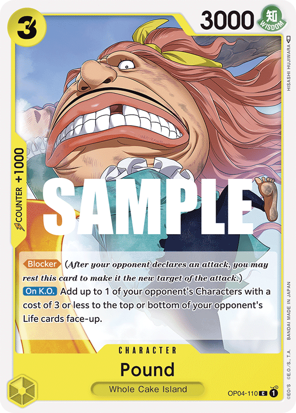 Carte Pound OP04-110 Common — One Piece TCG OP-04 Kingdoms of Intrigue (Bandai)