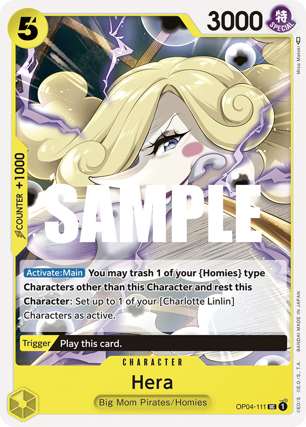 Carte Hera OP04-111 Uncommon — One Piece TCG OP-04 Kingdoms of Intrigue (Bandai)