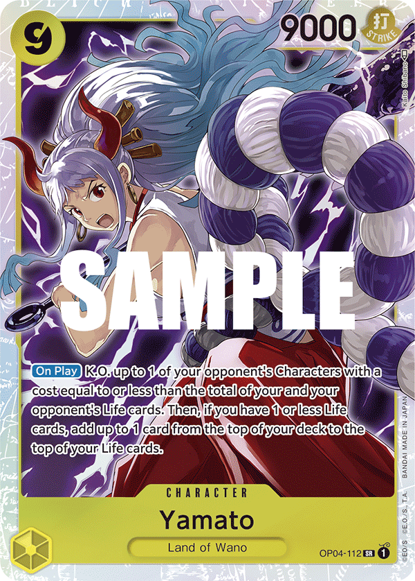 Carte Yamato OP04-112 Super Rare — One Piece TCG OP-04 Kingdoms of Intrigue (Bandai)